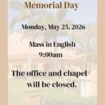 Memorial Day -We are closed